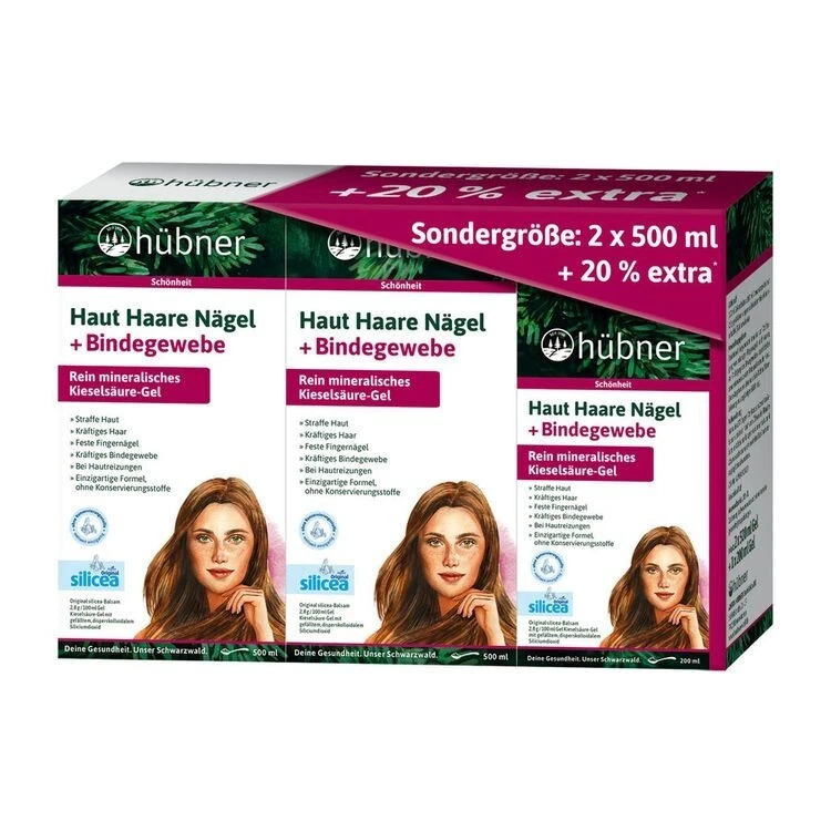 Hübner Silicea-Gel Haut Haare Nägel Sondergröße 2 x 500ml + 1 x 200ml (26,88 /L)