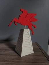 6" Mobilgas Pegasus model - Dallas,TX landmark - vintage 3D Mobil Oil & Gas Logo