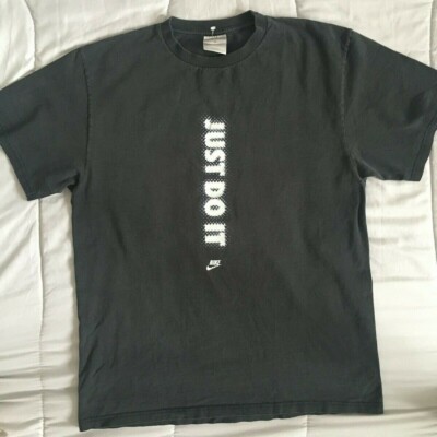 Men's Nike Vintage Just Do It T-Shirt, Black Size Medium, Made In