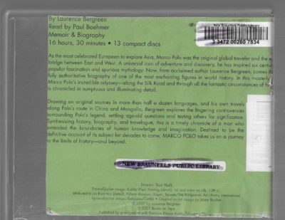 Marco Polo: From Venice to Xanadu by Laurence Bergreen UNABRIDGED