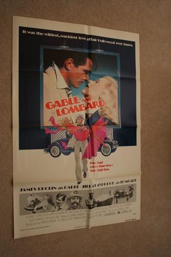 GABLE AND LOMBARD Orig. 1-Sheet Movie Poster 1976 James Brolin Jill Clayburgh
