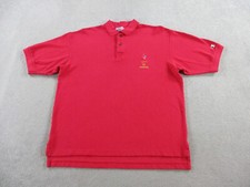 VINTAGE Champion Polo Shirt Mens Large Red Olympicas Atlanta 1996 Golf Rugby