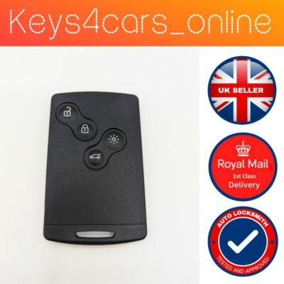 Für Renault 4 Tasten Keyless Fernbedienung Schlüsselkarte, ID46 PCF 7952,434MHZ