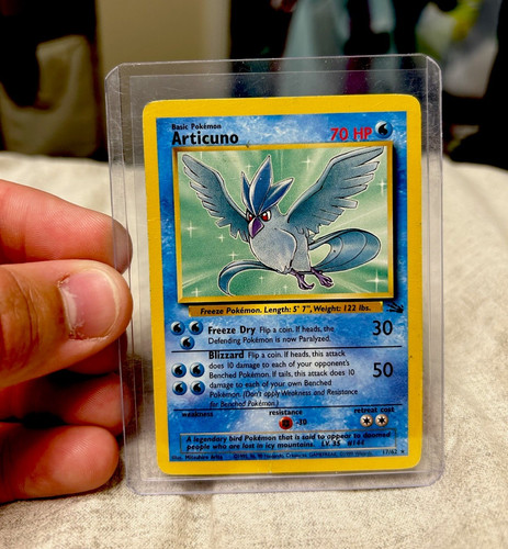 Pokémon TCG Fossil Articuno 17/62 Rare Unlimited Regular English (LP)