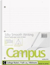 Campus Loose Leaf Paper 3 Ring Binders 8-1/4"x11  College Ruled Notebook Paper