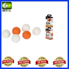 Tournament Foosballs Set - 4 White  2 Orange Balls for Enhanced Control