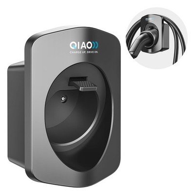 QIAO)) Typ 2 EV Ladegerät Halter, Wandhalterung Ladekabel Organizer Schwarz 
