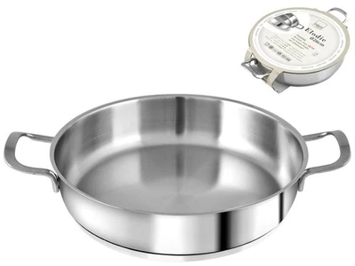Casserole En Acier Inoxydable Elodie 26 Cm Gris H&H - Photo 1/3