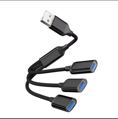 USB 3 Port Splitter Kabel   USB Hub Verlängerung für Laptop PC Auto PS5 Xbox Mau