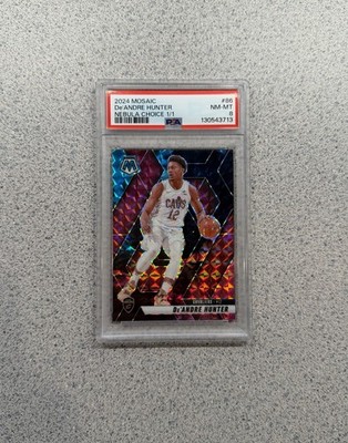 2024-2025 Panini Mosaic Basketball #86 De’Andre Hunter Nebula 1/1 PSA 8 RARE