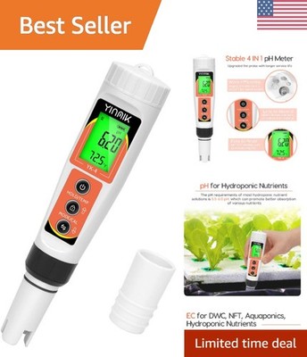 Easy-to-Use Digital pH Meter with Calibration for Accurate Hydroponic Growth