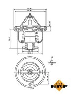 NRF 725108 Thermostat, KüHlmittel FüR CitroëN, Fso, Lexus, Mini, Mitsubishi,