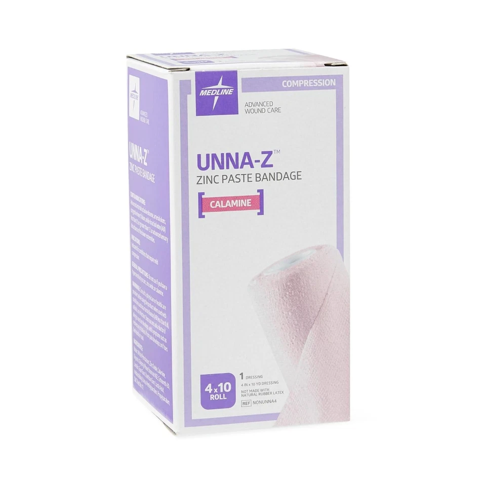 MEDLINE Calamine Unna-Z Zinc Paste Bandage 4x10 REF: NONUNNA4 EXP: 08/2026 - Image 4 of 4