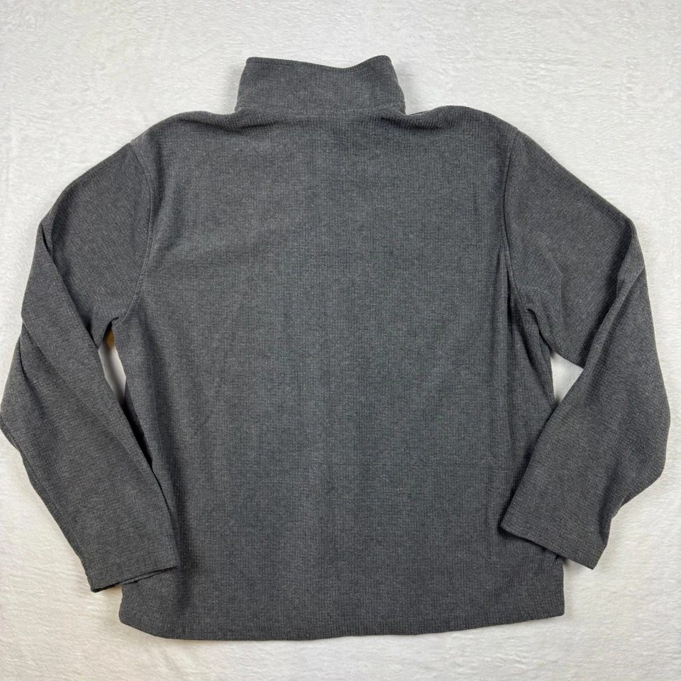 Vintage 90’s Starter Jacket 1/4 Zip Textured Polyester Logo Gray Mens Size XL - Image 3 of 4