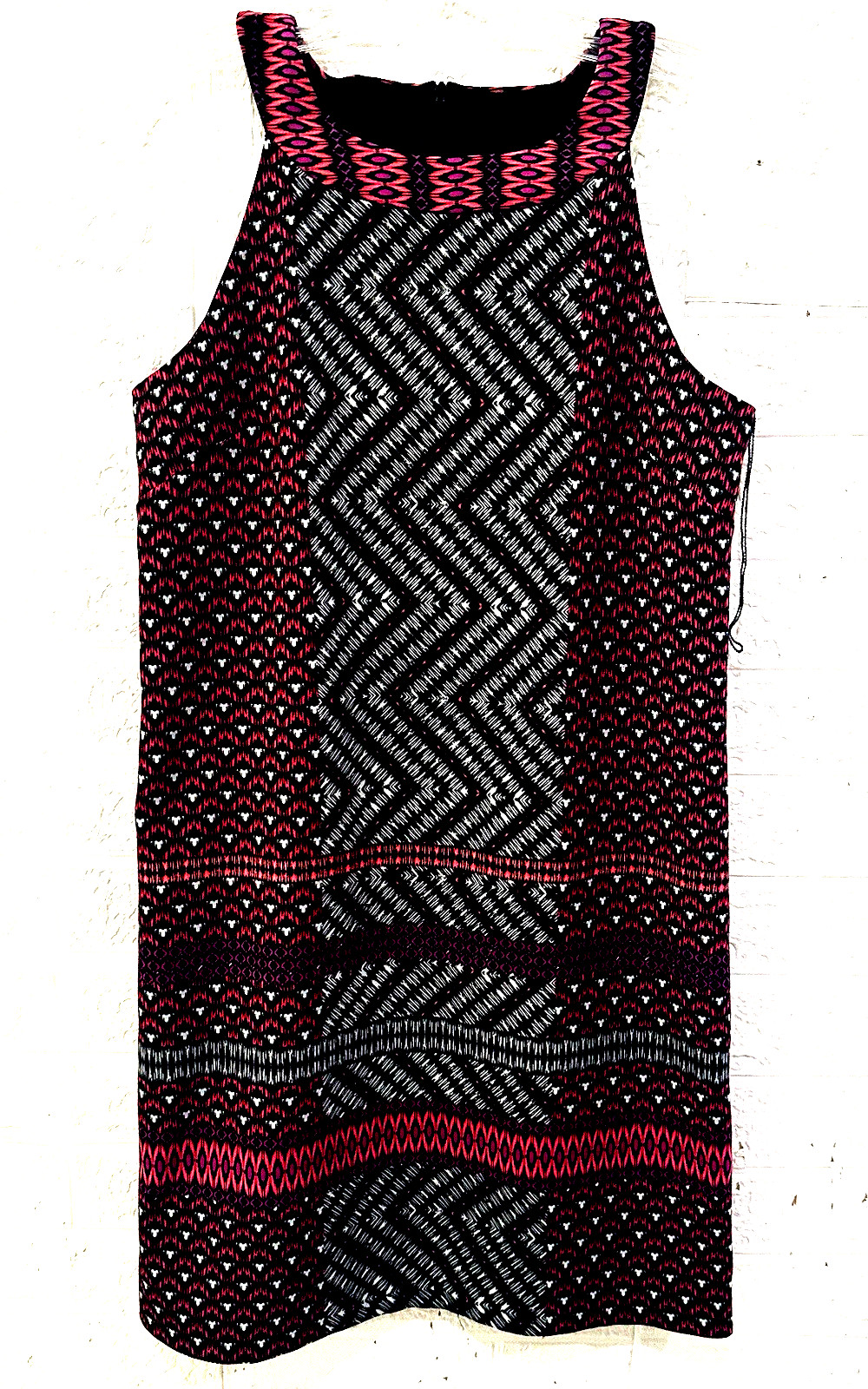 London Times Women's Dress, Size 6, Multicolor Geometric Print, Sleeveless Strai