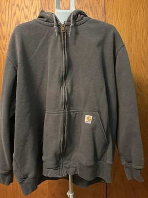 Carhartt Rain Defender Paxton Heavyweight Full-Zip Hoodie 3XL Tall Grey