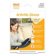 IMAK A20170 Arthritis Relief Gloves Mild Compression Small Gray Color 1 Pair