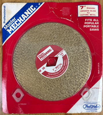 Master Mechanic 7  Masonry Blade New Cut-Off Wheel Reinforced Fits Portable Saws