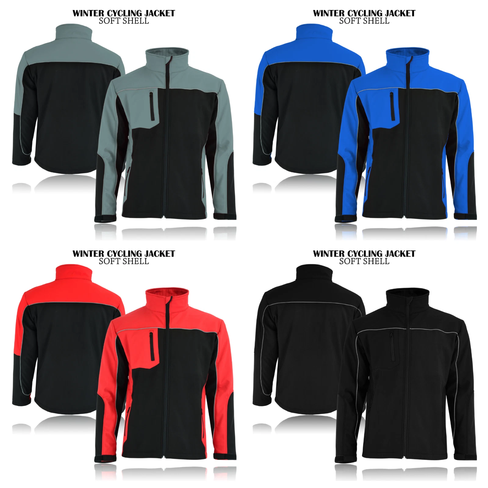 Winter Thermal Jacket Lightweight Fashion Zip Up Collared Pocket Fleece Work Top