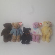 vintage Ty Beanie Babies X5 Bears with Tags The End Baron Lancaster tudor