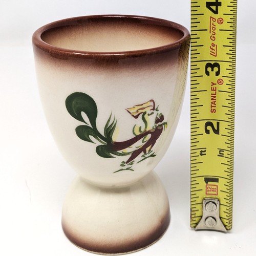 Taza de huevos Brock of California Chanticleer años 50 MCM kitsch gallo granja - Imagen 7 de 8
