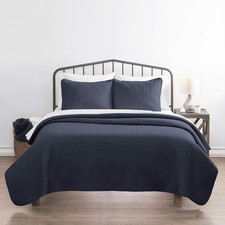 Linen Market 2 Piece Navy Quilt Twin Size Bed Set - A Lightweight Bedspread ...