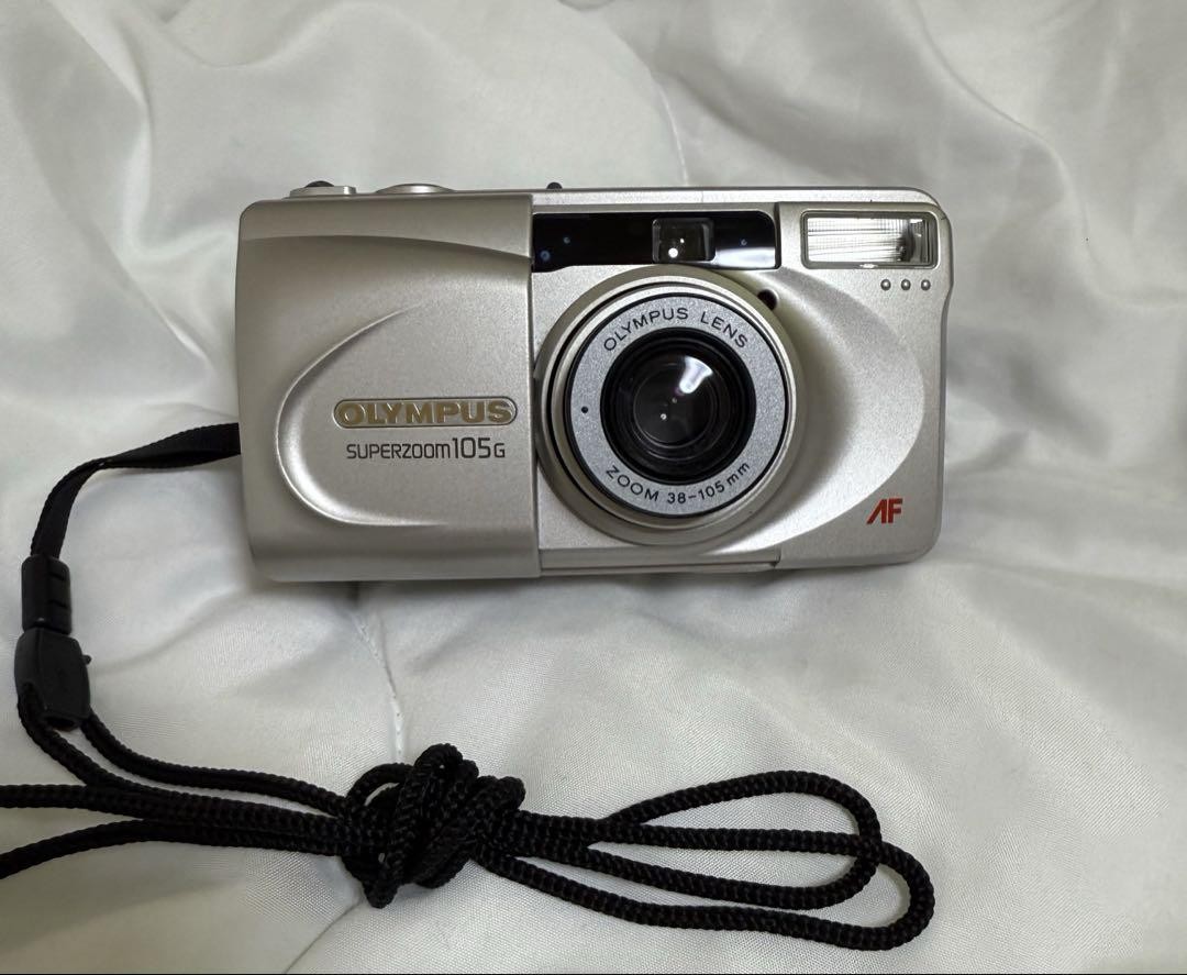 Olympus SuperZoom 105g 35mm Film Camera Tested & Working