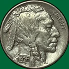 1936 Buffalo Nickel Almost Uncirculated AU Coin, Cleaning #35319