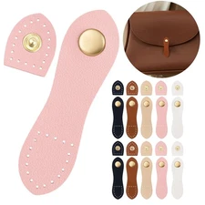 10 PCS Leather Snap Buckles, Mixed Colors, 3.6x1in, Durable PU Leather, Metal...