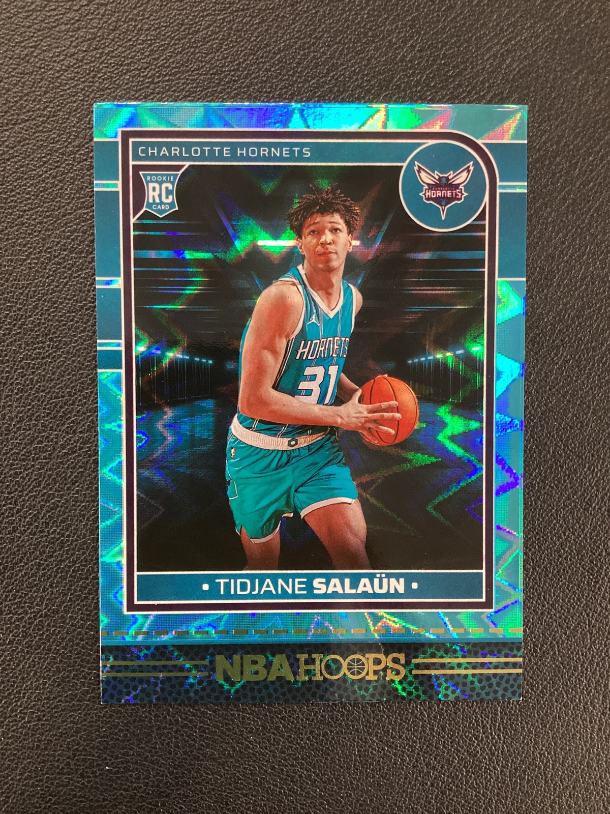 2024-25 Hoops #236 Tidjane Salaun Rookie Charlotte Hornets Teal Explosion
