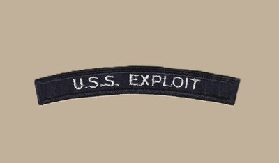 US Navy MSO-440 USS Exploit Minesweeper UIM Shoulder Rocker Tab (02)