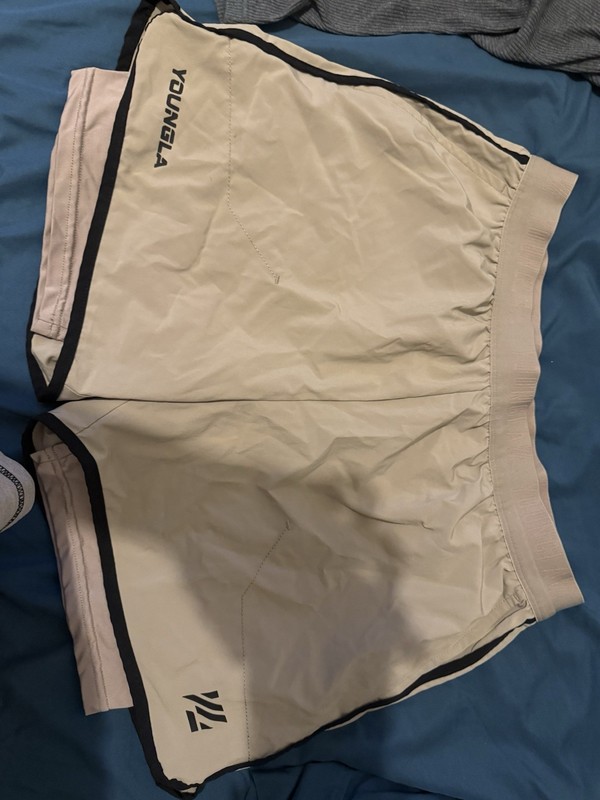 YoungLA Ultimate Lifting Shorts Compression Men's Khaki SZ Large