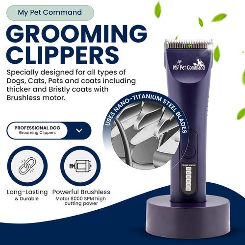 Professional Dog Grooming Clipper, Cordless Hair Trimmer, Brushless Motor, He... - Picture 3 of 6