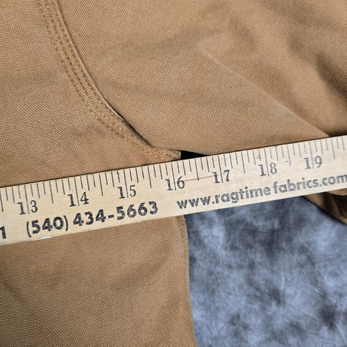 Carhartt Jacket Youth XS 6 Brown Hooded Quilted Lined Workwear Canvas Coat - Picture 9 of 10