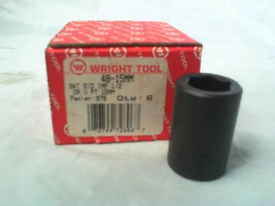 Wright Tools 48-15mm 1/2'' Drive 6 Point Standard Impact Socket (6 PCS)-New In Bo