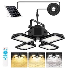 Luz solar para cobertizo, luz colgante para interiores y exteriores, 1200LM New