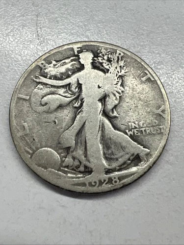 1928-S 50C Walking Liberty Half Dollar  Actual Coin Good Date $24.50 Total