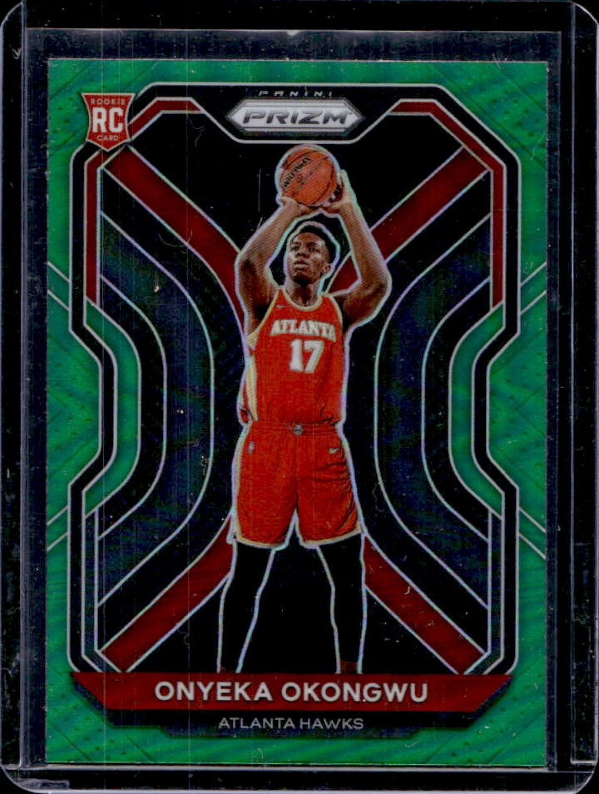2020-21 Panini Prizm Onyeka Okongwu RC Green Prizm Rookie #260 Hawks