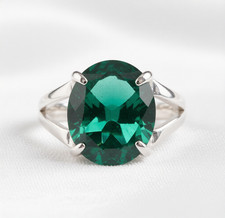 Green Tourmaline Gemstone 925 Sterling Silver...