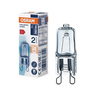 OSRAM Oven Halogen Lamp G9 25W 230V up to 300°C