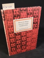 Facino Cane. Sarrasine. Insel-B�cherei Nr. 19. 8. Auflage. (67. - 76. Tausend.) 