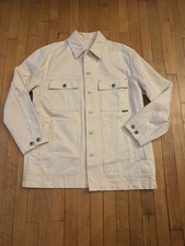 NWT G-Star Raw CHORE WORKWEAR JACKET EV wip Steer Denim ECRU Mens Sz Medium $220