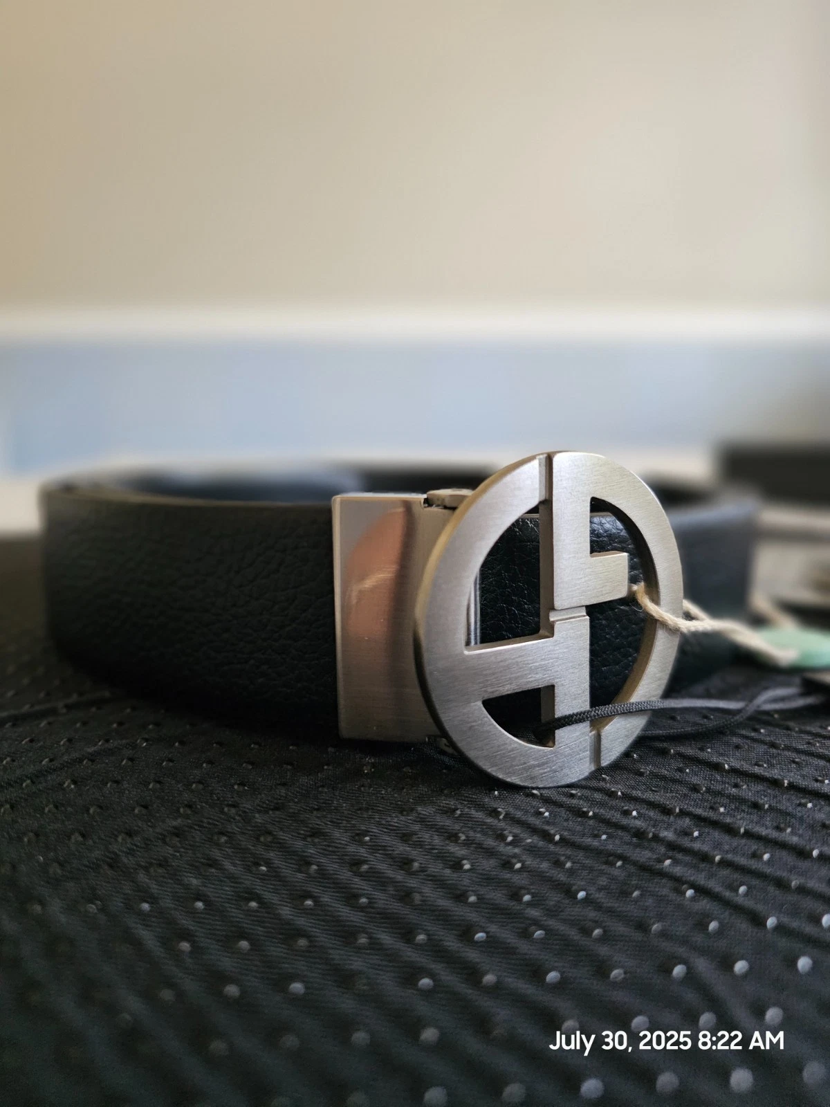 Giorgio Armani — [Brand New w/ Tags] Giorgio Armani Metal GA Logo Leather Belt