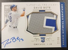 2018 Panini National Treasures #57 David Bote #/99 Chicago Cubs
