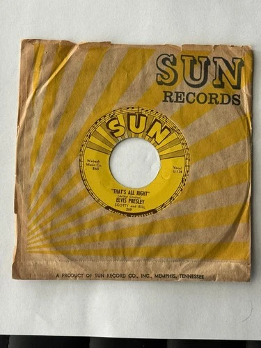 Elvis Presley 45 - That's All Right  - Sun 209 - original w/ 3 push marks!