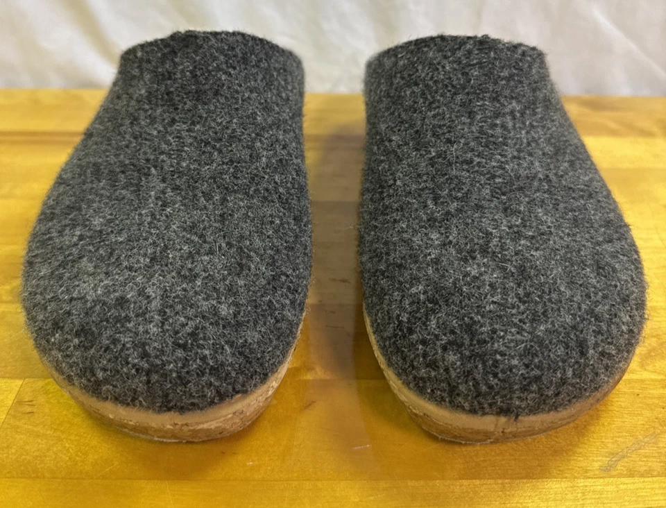 TAOS Clogs Woollery Slide-Mule Wool Black-Gray Clog Cozy Slipper Size 40 GC - Image 2 of 4