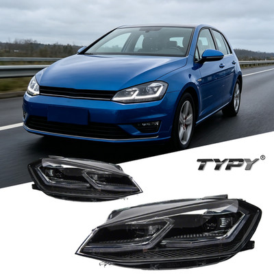 Scheinwerfer Fit für GOLF 7.5 MK7.5 2017-2020 LED UND DYNAMISCHER BLINKER Chrome