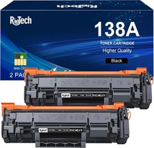 138A Toner Cartridges for HP LaserJet Pro - Black, 2-Pack with Chip 