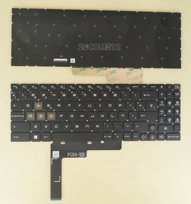 New For   Raider GE78 GE78HX keyboard Per-key color backlit Spanish Teclado #as