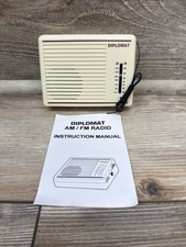 Diplomat Portable AM/FM Transistor Radio  Instructions Vintage New Tested